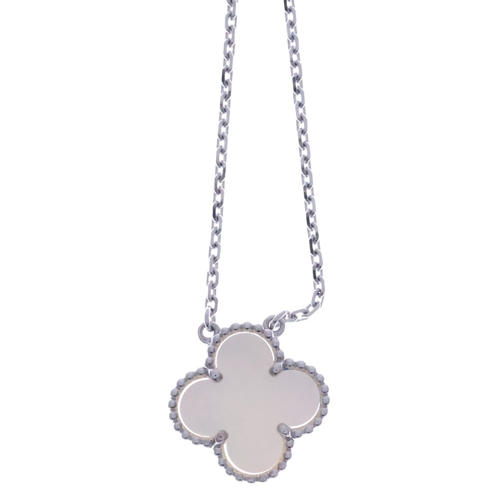 Van Cleef & Arpels(ヴァンクリーフアンドアーペル) ヴィンテージアルハンブラ マザーオブパール ネックレス ホワイトゴールド 750WG ジュエリー