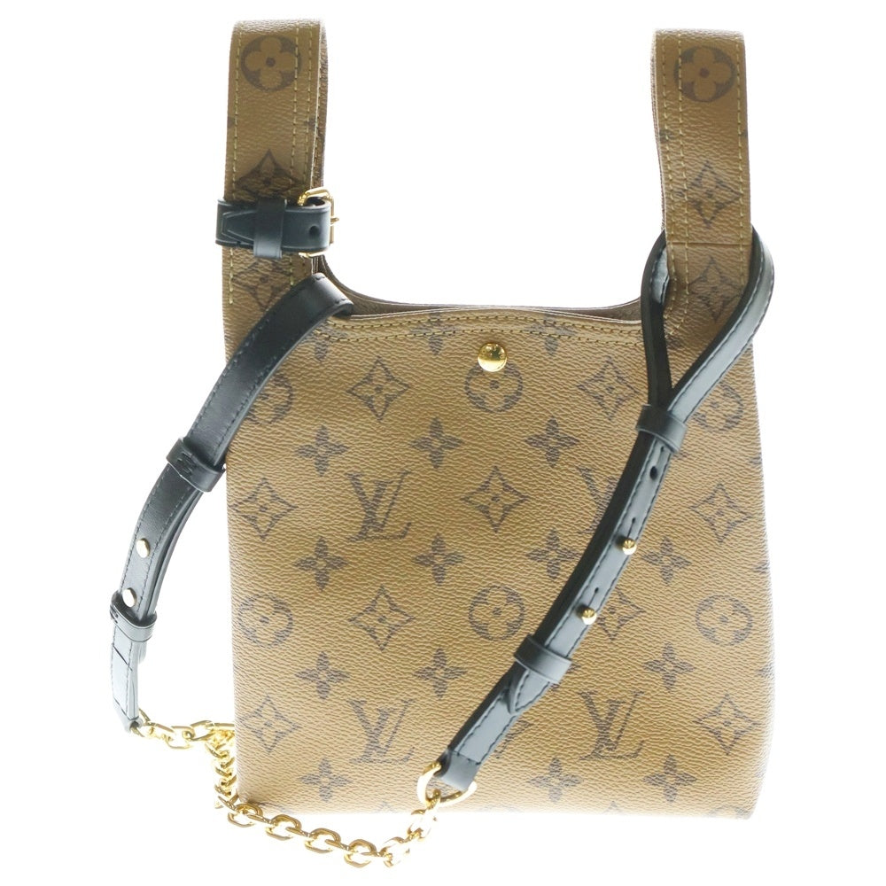 LOUIS VUITTON(ルイヴィトン) アトランティスBB モノグラムリバース PVC レザー 2WAY ハンド チェーン ショルダーバッグ ゴールド金具 ブラウン/ブラック M46816