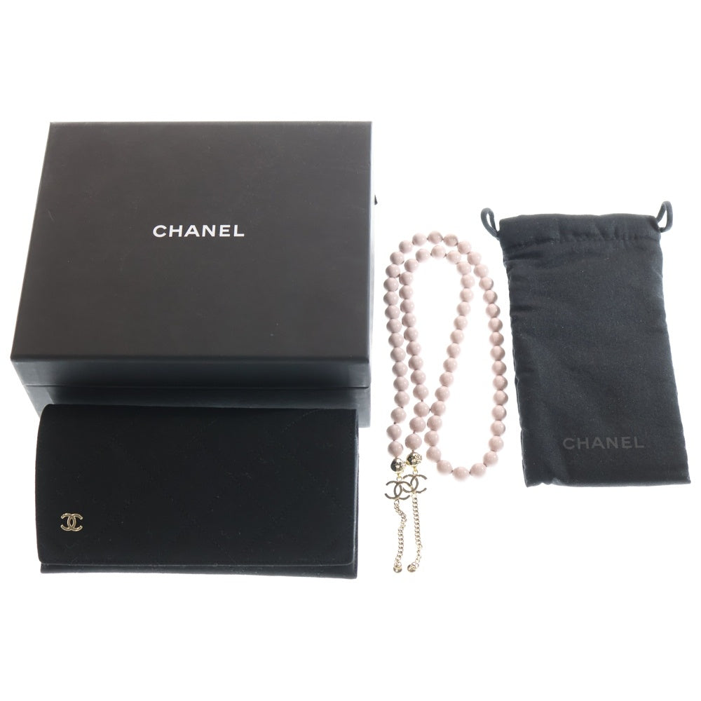 CHANEL(シャネル) ココマーク サングラス ビーズチェーン ピンク レジン アイウェア 5487-A