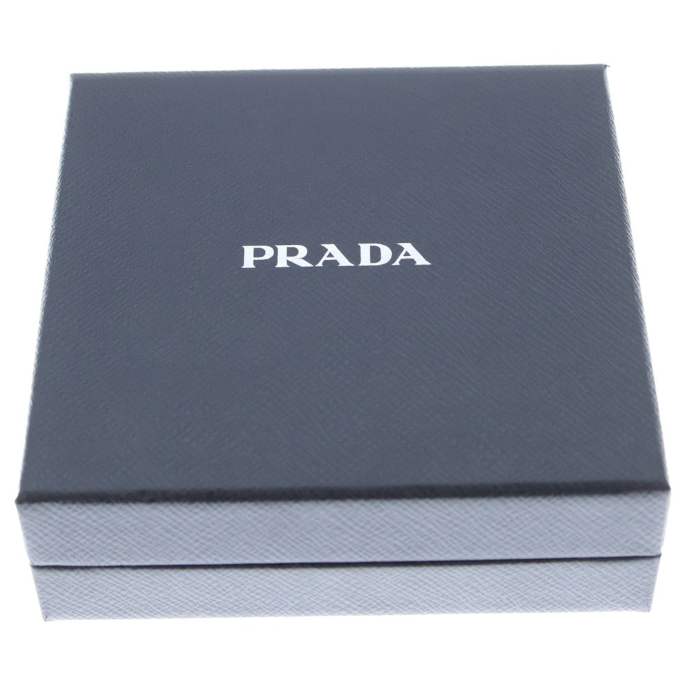 PRADA(プラダ) シュシュ トライアングルロゴ ブラック×ゴールド ベロア