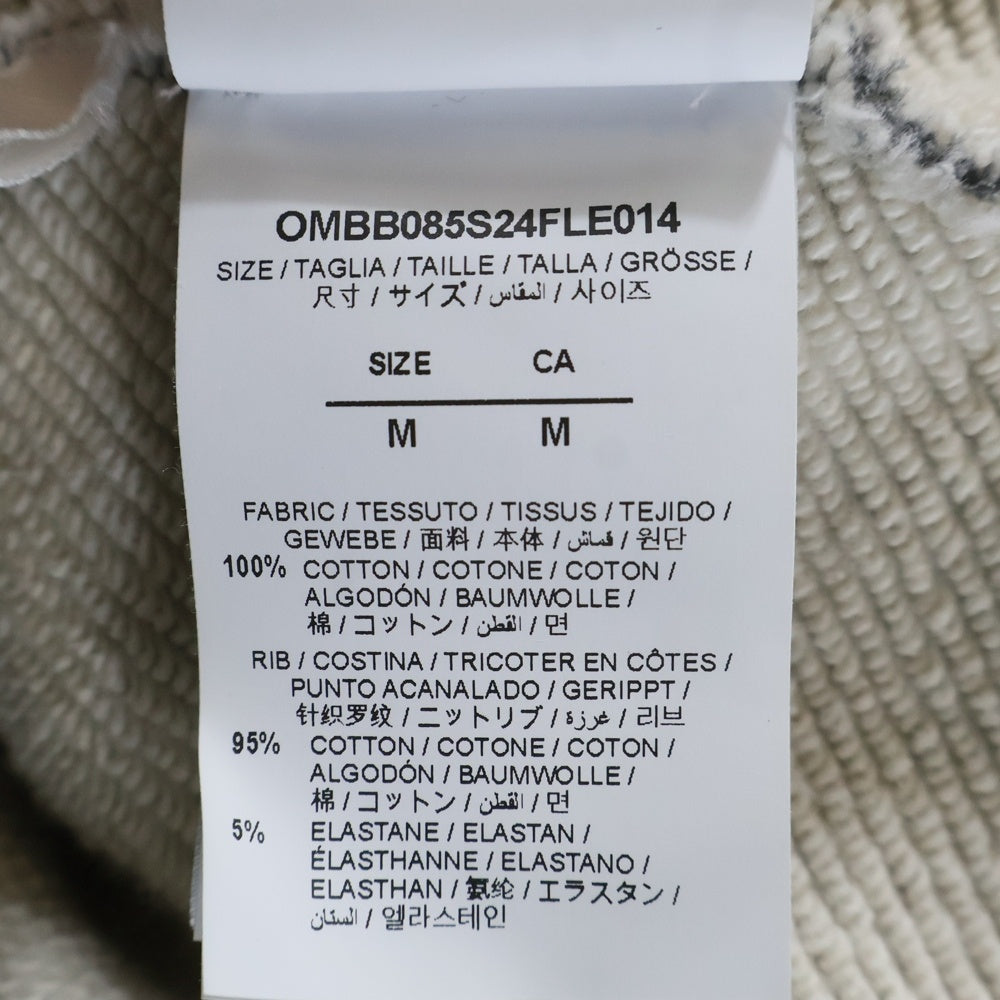 OFF-WHITE(オフホワイト) 24SS 23 Varsity Skate Hoodie バーシティ スケート プリント スウェット プルオーバーパーカー グレー OMBB085S24FLE0140655