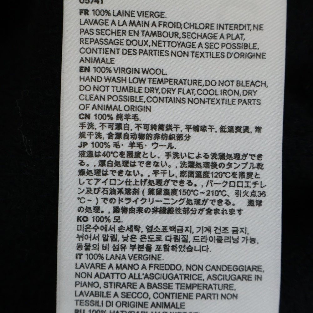 ami paris(アミパリス) Ami De Coeur アミ ドゥ クール ハートロゴ ジャガード ウールニット 長袖カーディガン ブラック UKC367.018