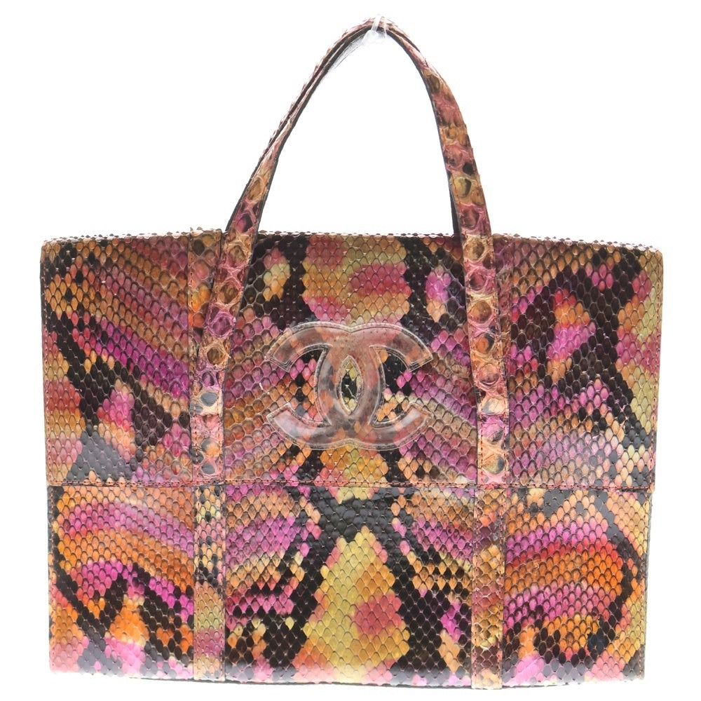 CHANEL(シャネル) ココマーク パイソン ハンドバッグ ミニバッグ ピンク