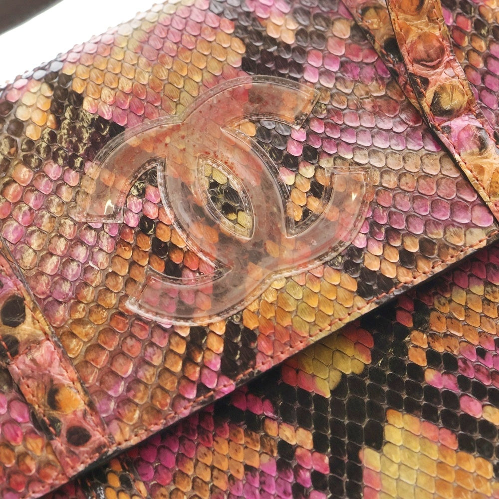 CHANEL(シャネル) ココマーク パイソン ハンドバッグ ミニバッグ ピンク