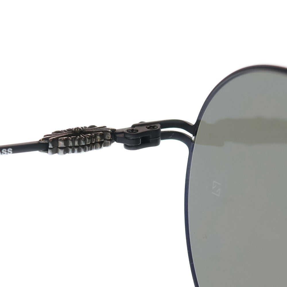 CHROME HEARTS(クロムハーツ) PAIRASS ペアス フローラルクロス テンプル ツーブリッジ ティアドロップフレーム ミラーレンズ サングラス メガネ 眼鏡 アイウェア ブラック レディース