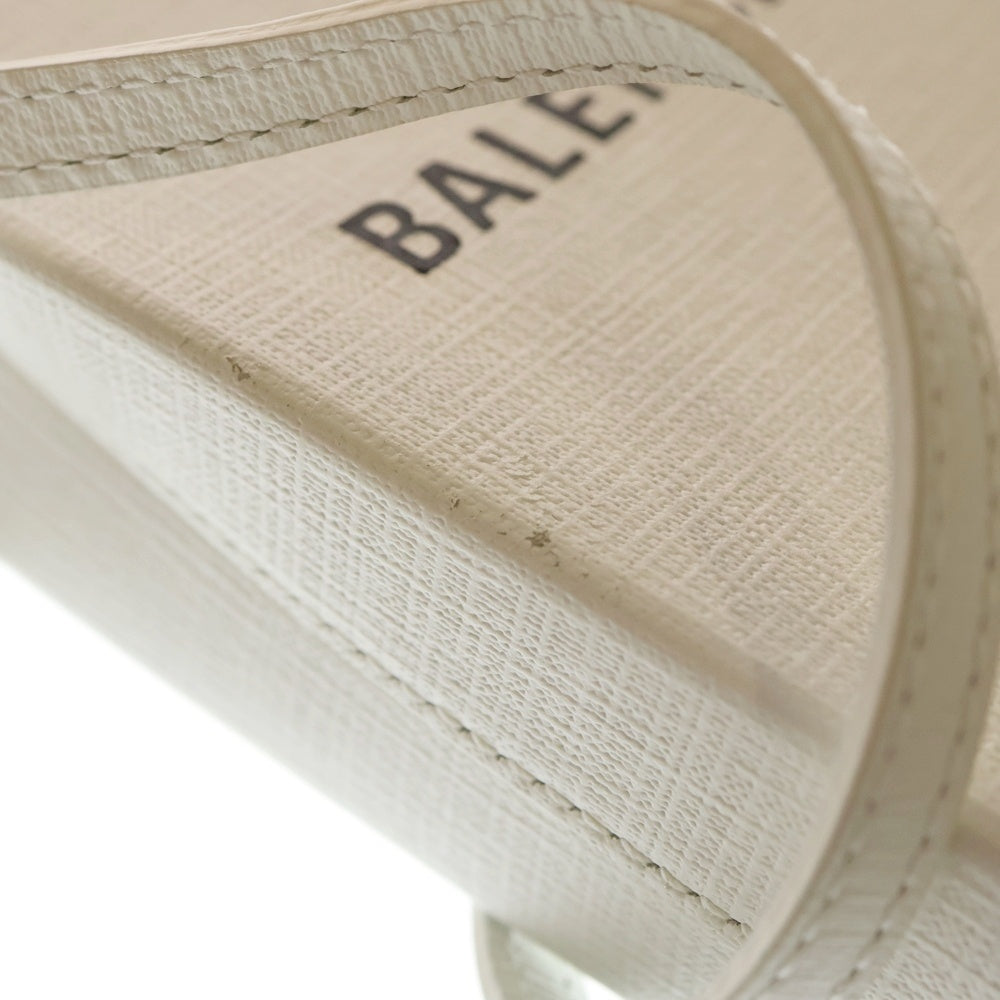 BALENCIAGA(バレンシアガ) ショッピングバッグ フォンショルダー ミニトートバッグ ハンドバッグ ホワイト レザー 593826 シルバー金具 レディース