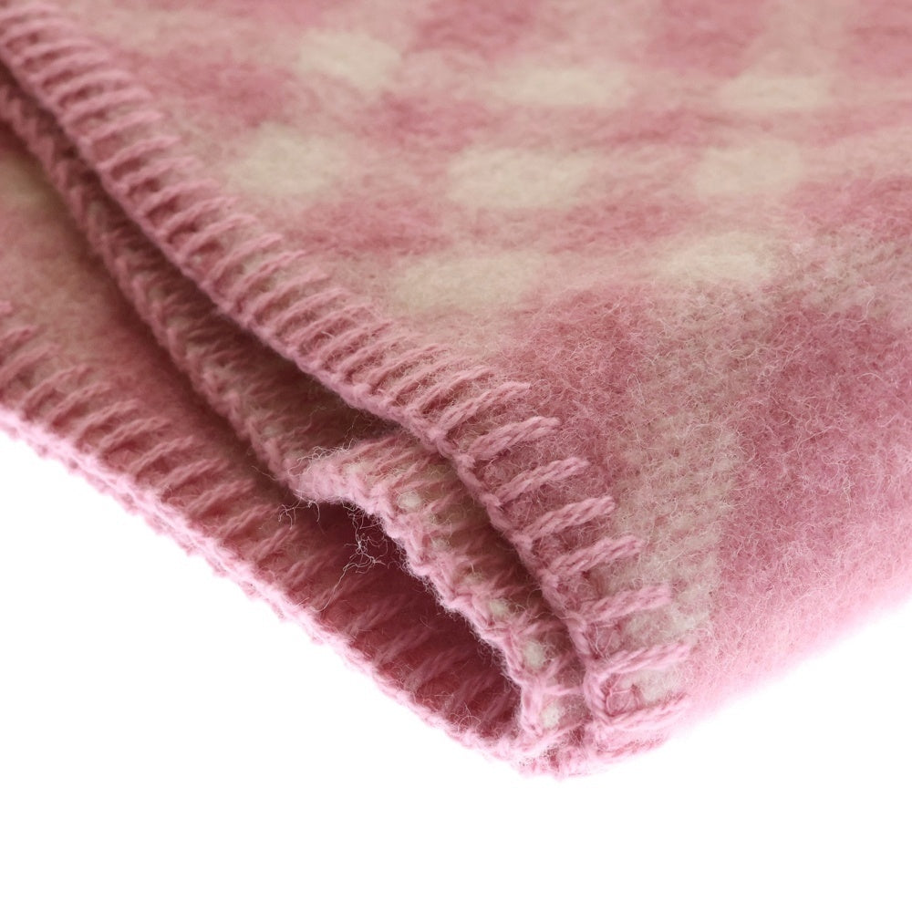 BURBERRY(バーバリー) ノバチェック総柄 ブランケットステッチ ウール マフラー ピンク 8114367 レディース