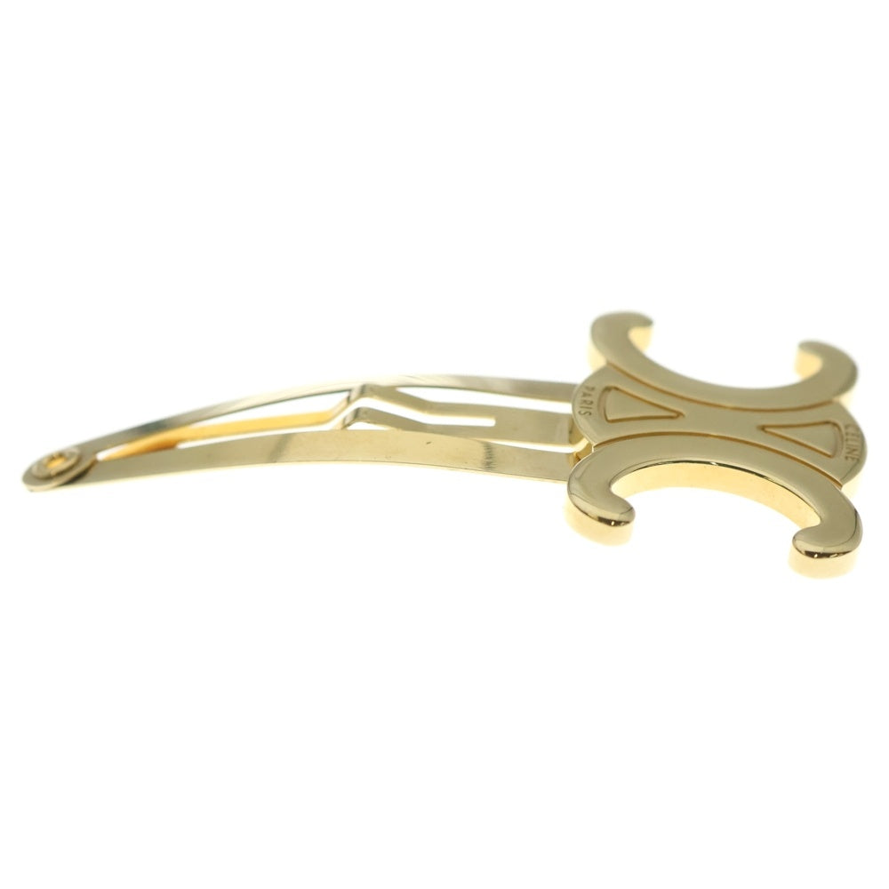 正規品　新品未使用　CELINE セリーヌ　ヘアピン　ゴールド CELINE】トリオンフ スナップヘアクリップ 2点セット (CELINE/ヘア