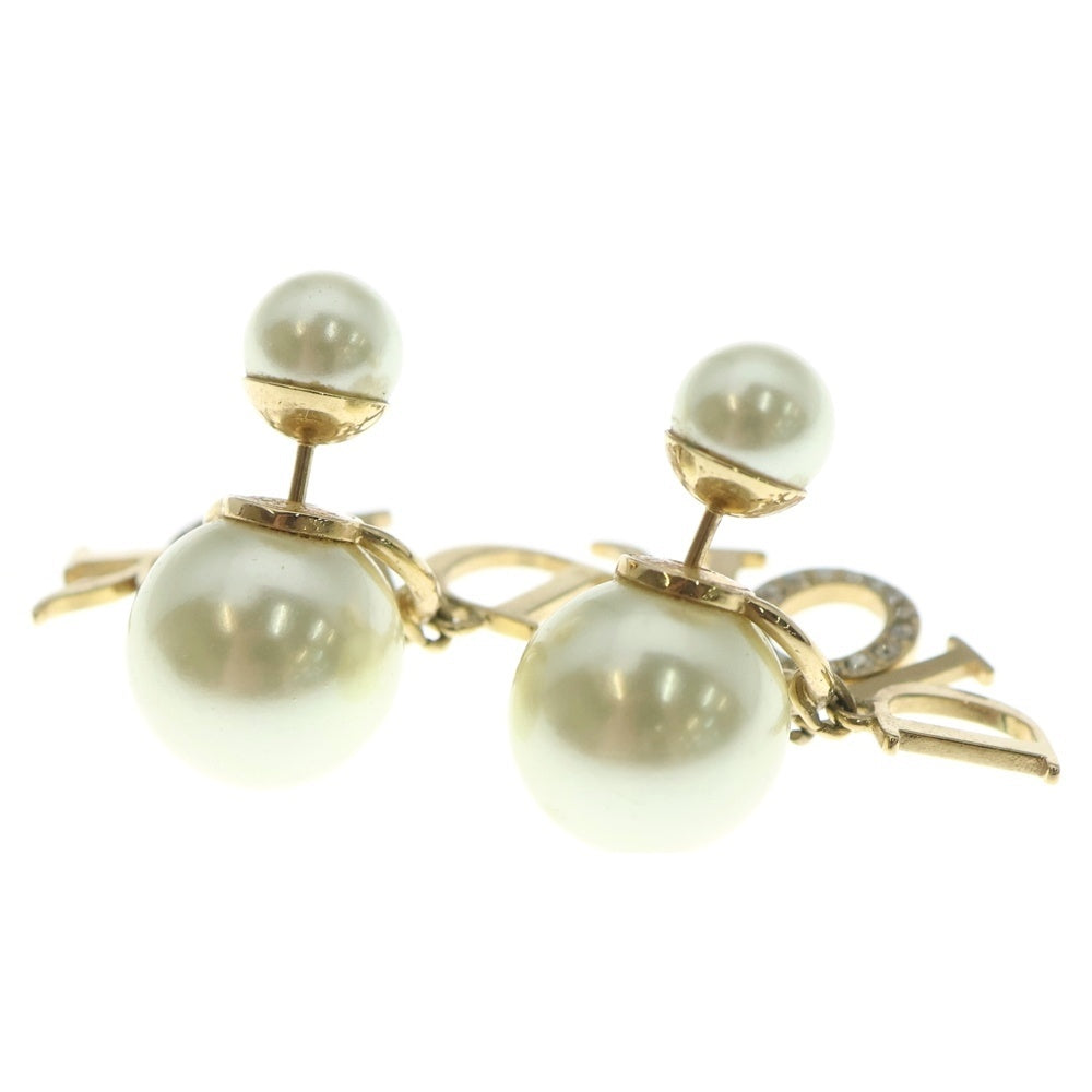 DIOR(ディオール) CDロゴ パール付ピアス ゴールド GP レディース