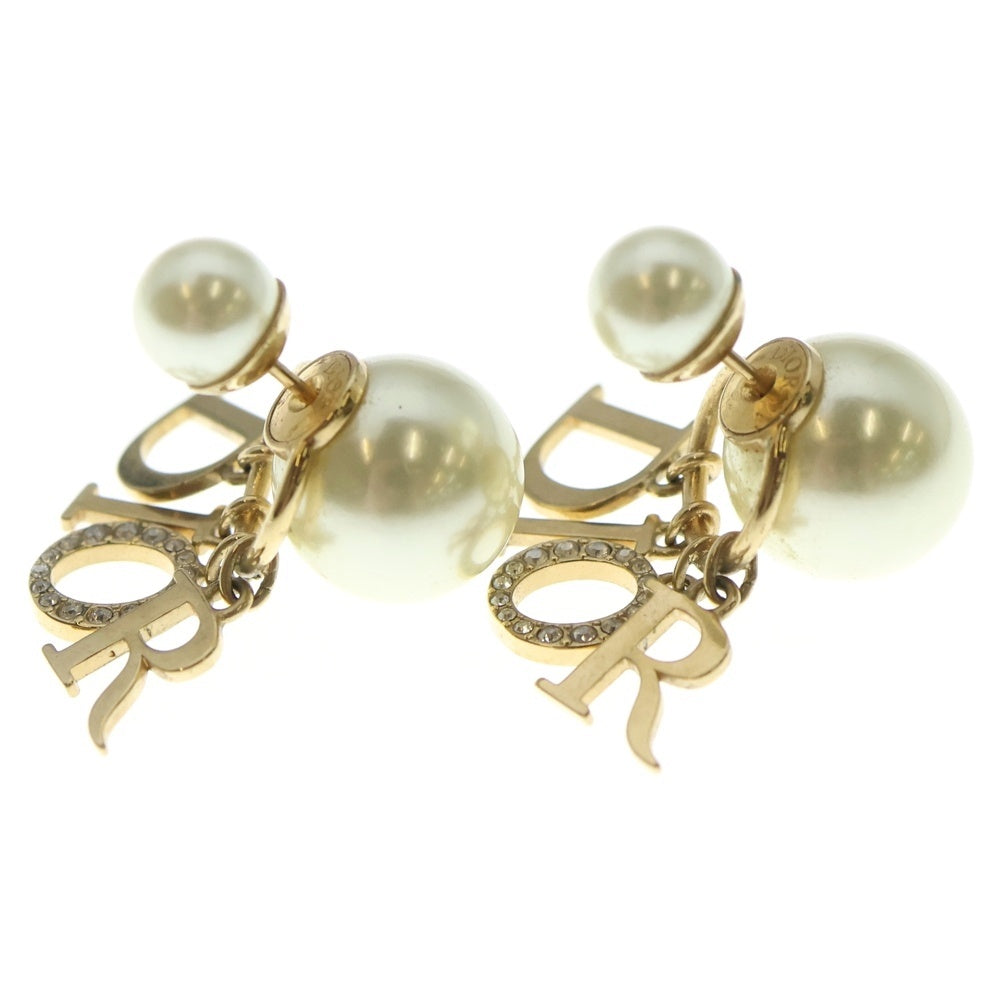 Dior ディオールロゴ CD パール ゴールド ピアス DIOR(ディオール) CDロゴ パール付ピアス ゴールド GP レディース