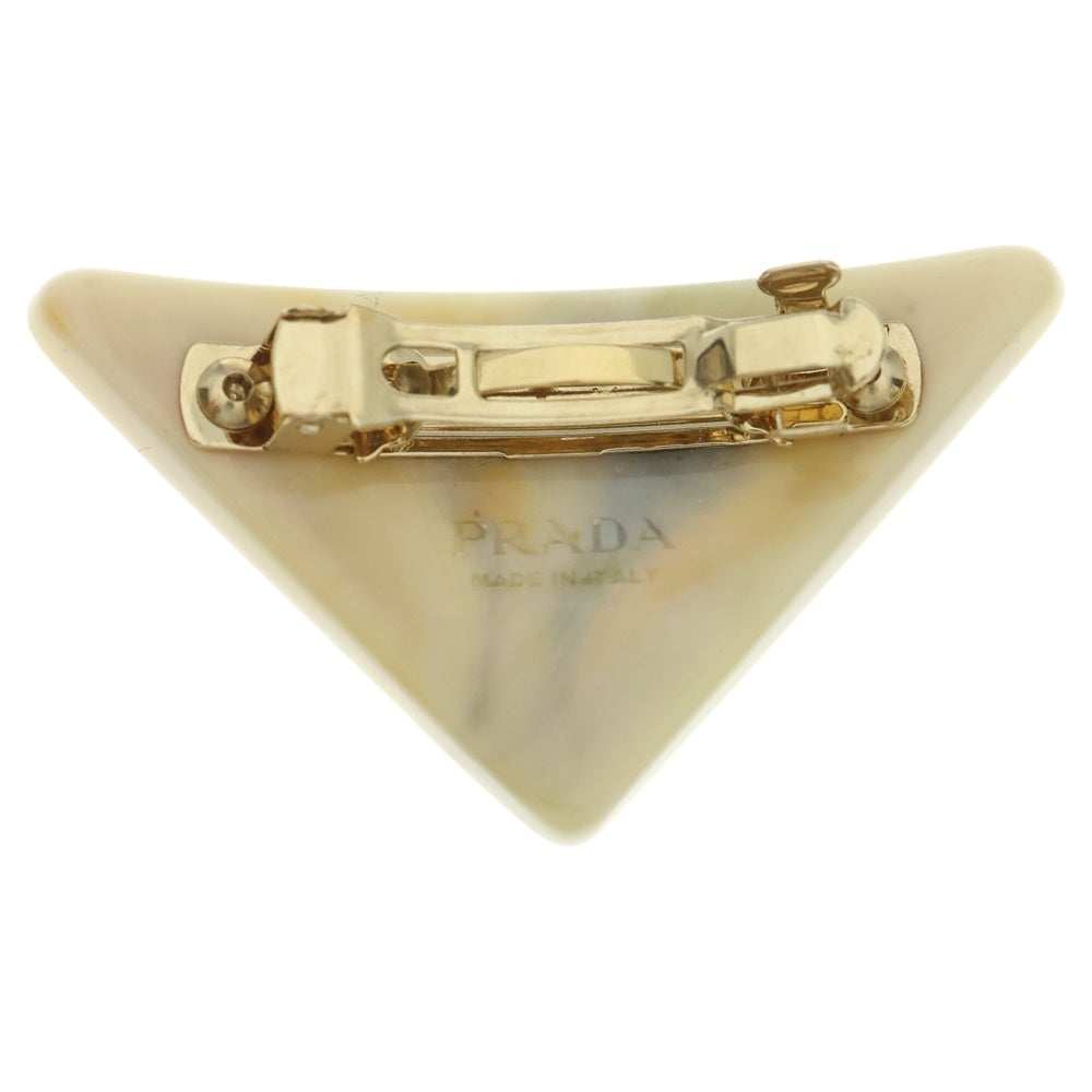 PRADA(プラダ) プレキシガラス ヘアクリップ ラインストーン ベージュ ヘアアクセサリー 1IF090 レディース