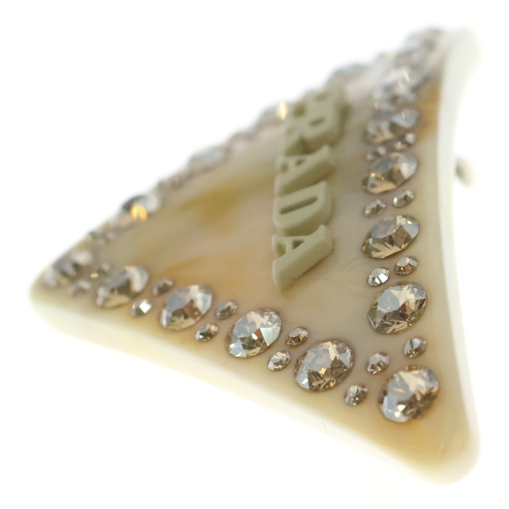 PRADA(プラダ) プレキシガラス ヘアクリップ ラインストーン ベージュ ヘアアクセサリー 1IF090 レディース