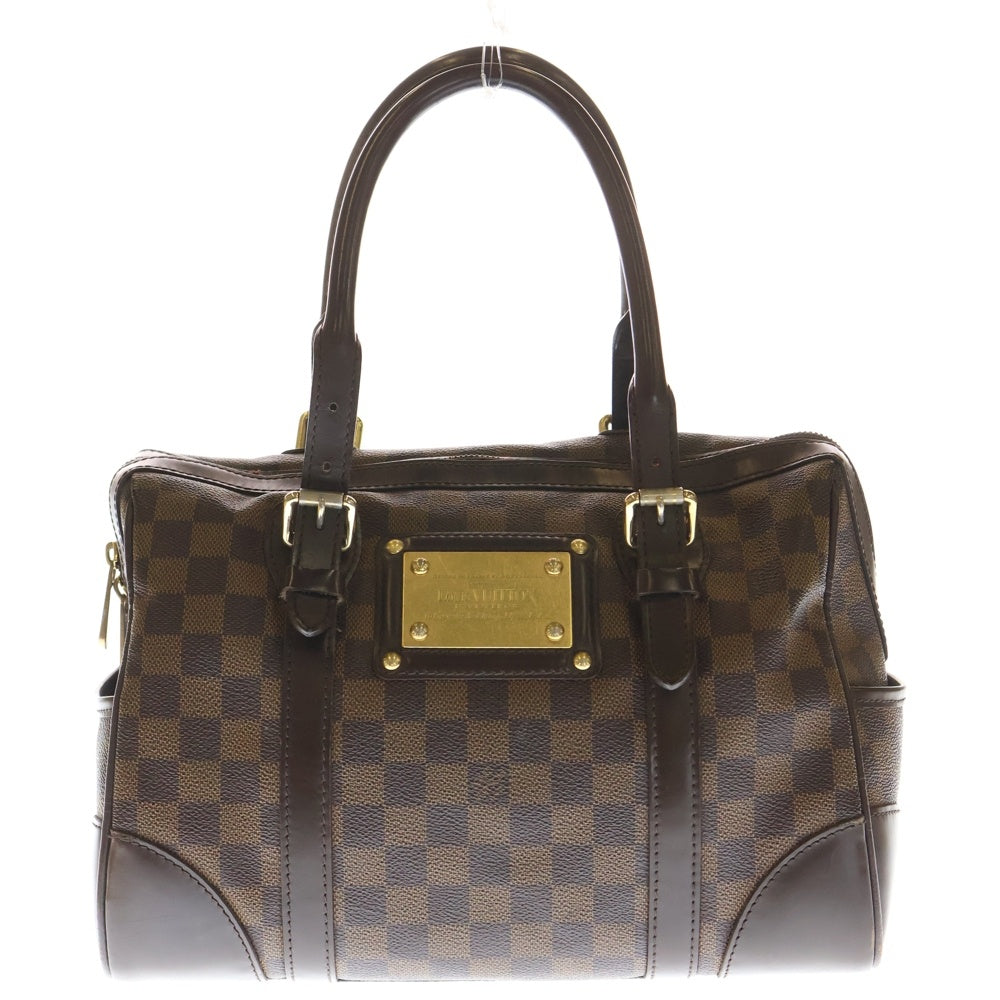 LOUIS VUITTON(ルイヴィトン) ダミエ バークレー ハンドバッグ ボストンバッグ ブラウン レザー×PVC N52000 ゴールド金具