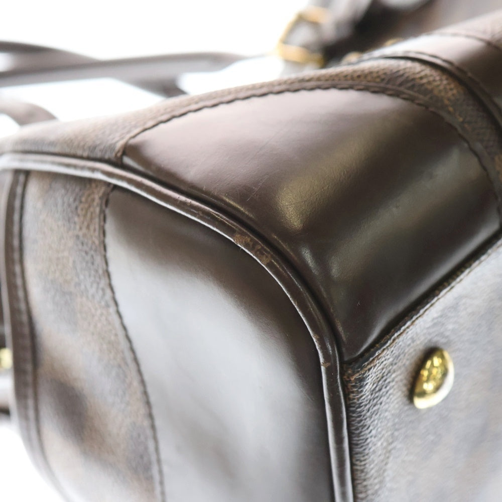 LOUIS VUITTON(ルイヴィトン) ダミエ バークレー ハンドバッグ ボストンバッグ ブラウン レザー×PVC N52000 ゴールド金具