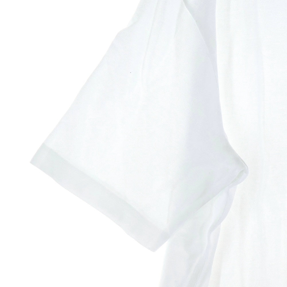 HERMES(エルメス) Hロゴ刺繍 鹿の子 クルーネック 半袖 ポケット Tシャツ カットソー ホワイト