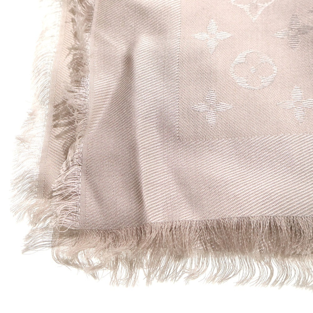 美品 Louis Vuitton ルイヴィトン ベージュ ストール フリンジ付き 美品 Louis Vuitton ルイヴィトン ベージュ ストール フリンジ付き