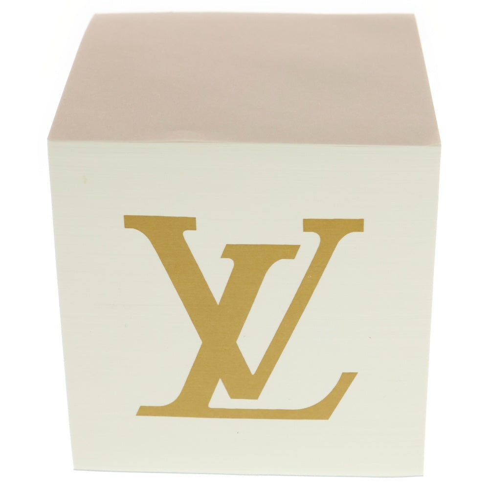 LOUIS VUITTON(ルイヴィトン) モノグラム キューブ型 ボックス メモ帳 文房具 筆記用具 ステーショナリー ホワイト レディース