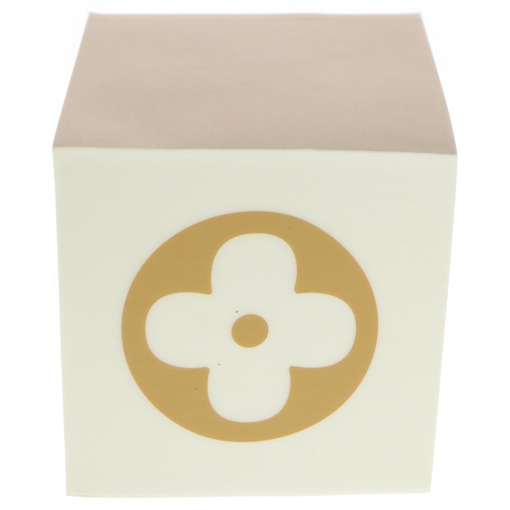 LOUIS VUITTON(ルイヴィトン) モノグラム キューブ型 ボックス メモ帳 文房具 筆記用具 ステーショナリー ホワイト レディース