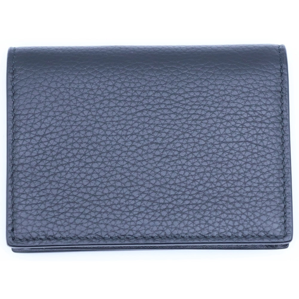 Christian Dior(クリスチャンディオール) CDロゴ 二つ折り カードケース ブラック レザー