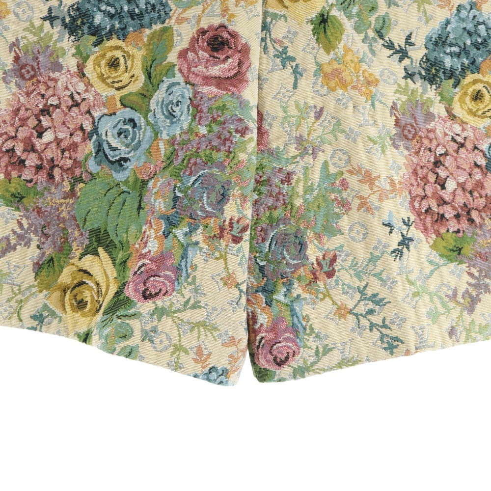 LOUIS VUITTON(ルイヴィトン) 22AW モノグラムフラワー ジャガード総柄 テーラード ショート ハーフ パンツ ショーツ ベージュ RM222 PI6 HNP63W レディース