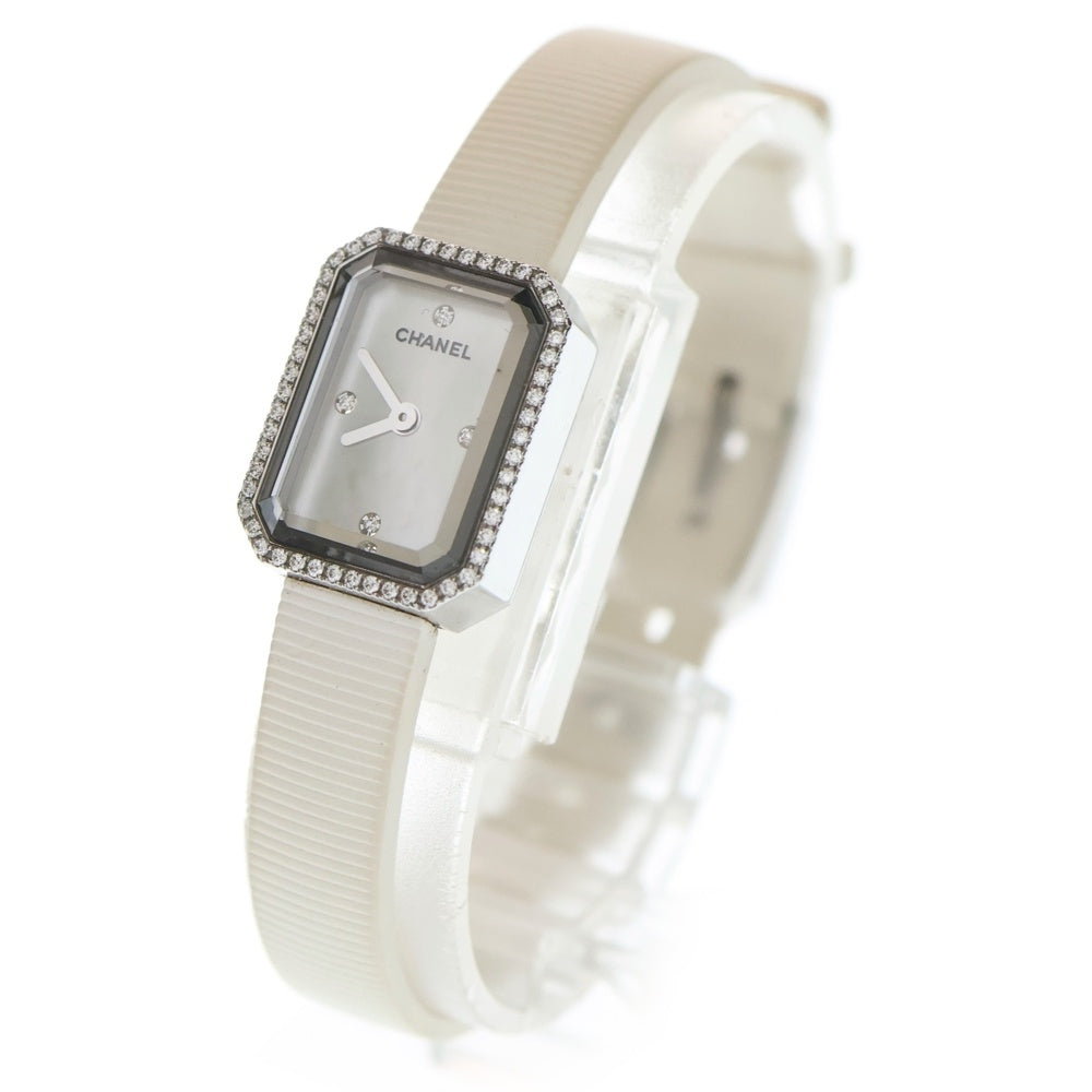 CHANEL(シャネル) プルミエール ダイヤベゼル シェル文字盤 SS×ラバー/QZ H2433 腕時計 レディース
