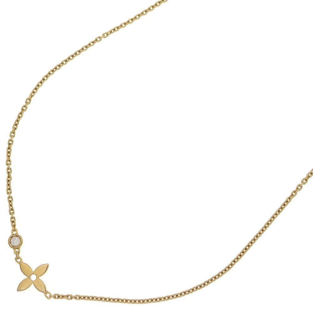 LOUIS VUITTON(ルイヴィトン) モノグラム イディール 1Pダイヤ ネックレス Au750 K18 イエローゴールド Q93280