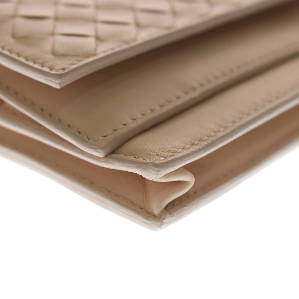 BOTTEGA VENETA(ボッテガヴェネタ) イントレチャート長財布 ロングウォレット カードケース ベビーピンク レザー レディース
