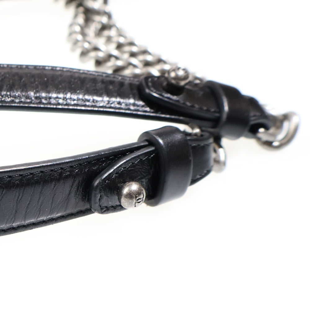 CHANEL(シャネル) ココマーク マトラッセ ボーイシャネル ラムスキン 2WAY レザーハンドバッグ チェーンショルダーバッグ ブラック SV金具 レディース