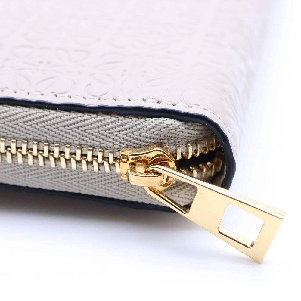 LOEWE(ロエベ) アナグラム リピートジップアラウンド 長財布 ベージュ レディース