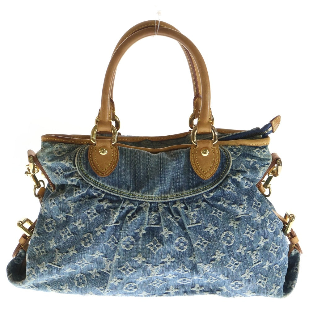 LOUIS VUITTON(ルイヴィトン) モノグラムデニム ネオカヴィGM レザー 2WAY ハンド ショルダーバッグ ゴールド金具 インディゴ M95350 レディース