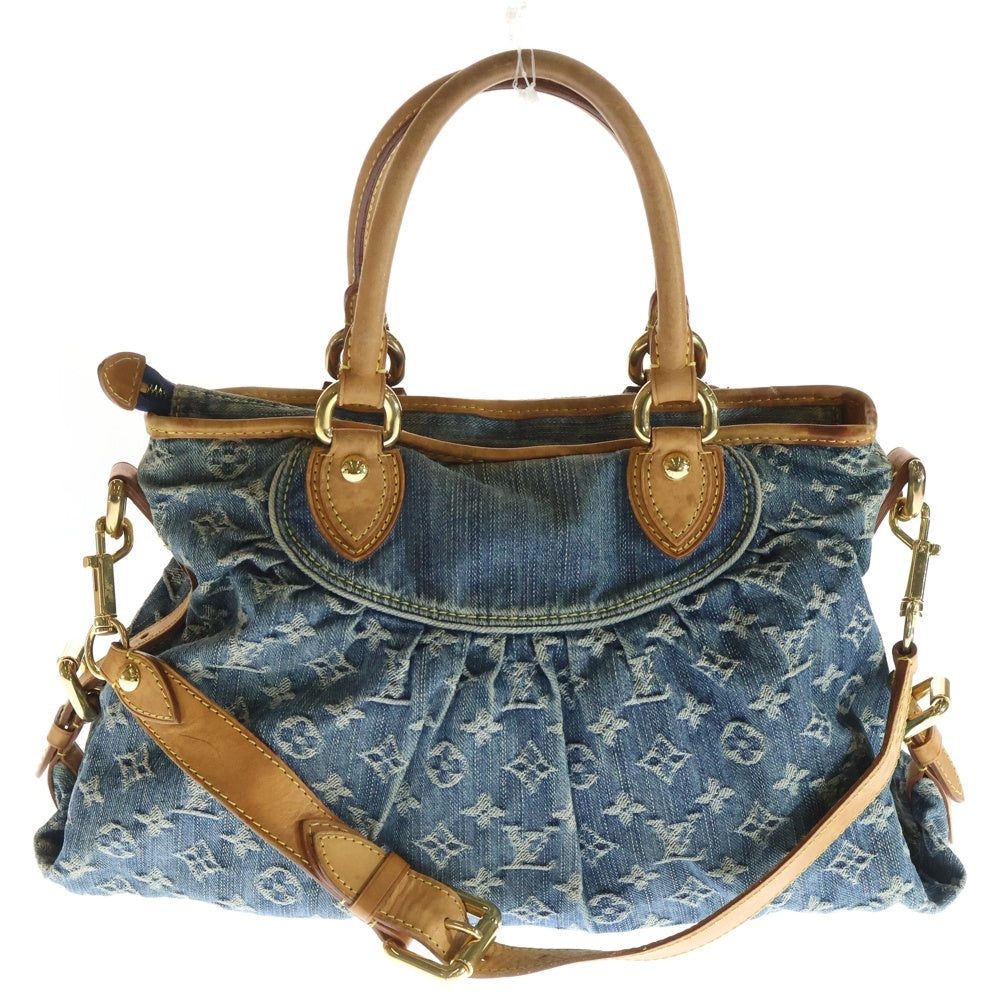 LOUIS VUITTON(ルイヴィトン) モノグラムデニム ネオカヴィGM レザー 2WAY ハンド ショルダーバッグ ゴールド金具 インディゴ M95350 レディース