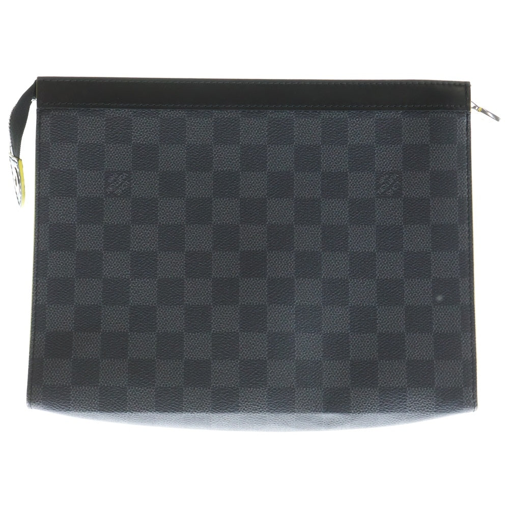 LOUIS VUITTON(ルイヴィトン) ダミエグラフィットリンク ポシェットヴォワヤージュ MM クラッチ セカンドバッグ シルバー金具 ブラック N60307 レディース
