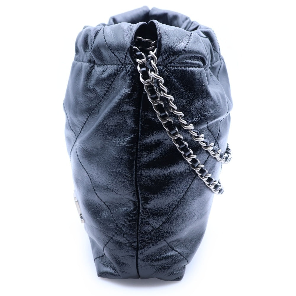 CHANEL(シャネル) シャネル22 ミニ ラムスキン ショルダーバッグ ブラック シルバー金具 レディース