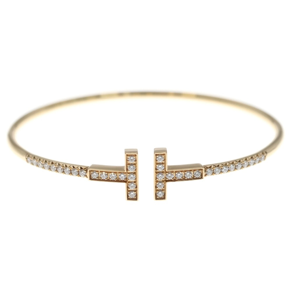 TIFFANY & Co.(ティファニー) Tワイヤー ダイヤモンド ピンクゴールド 750PG ブレスレット バングル ジュエリー レディース