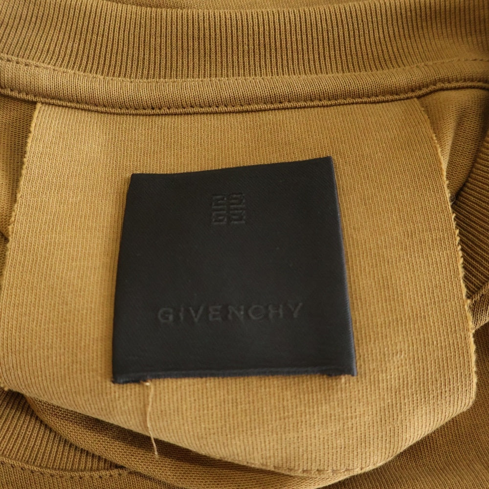 GIVENCHY(ジバンシィ) レイヤード メッシュ 迷彩 カモフラ柄 クルーネック 長袖Tシャツ ブラウン BMK71K73YGS