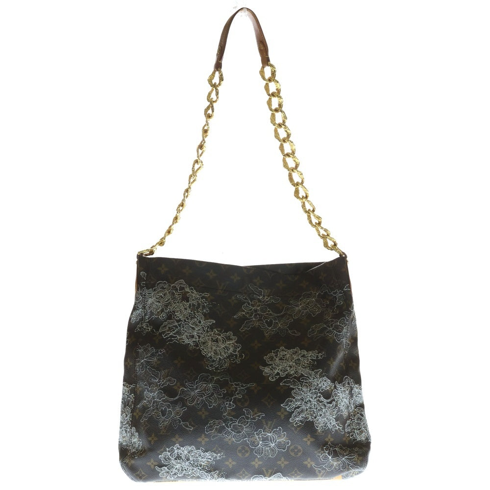 LOUIS VUITTON(ルイヴィトン) モノグラム ダンテェル フェルセン ハンドバッグ ショルダーバッグ トートバッグ ブラウン レザー×PVC M95406 ゴールド金具 レディース