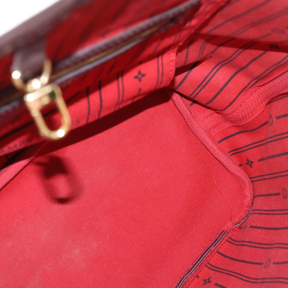 LOUIS VUITTON(ルイヴィトン) ダミエ ネヴァーフルMM トートバッグ ハンドバッグ ブラウン レザー×PVC N51105 ゴールド金具 レディース
