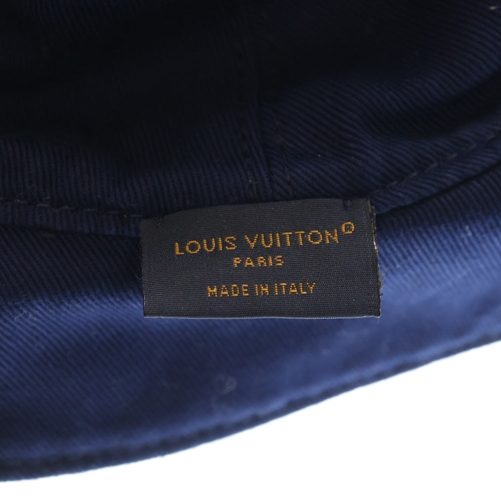 LOUIS VUITTON(ルイヴィトン) ボネ モノグラム ペイズリー柄 ロゴ刺繍 リバーシブル バケットハット ネイビー/ブルー MP3345