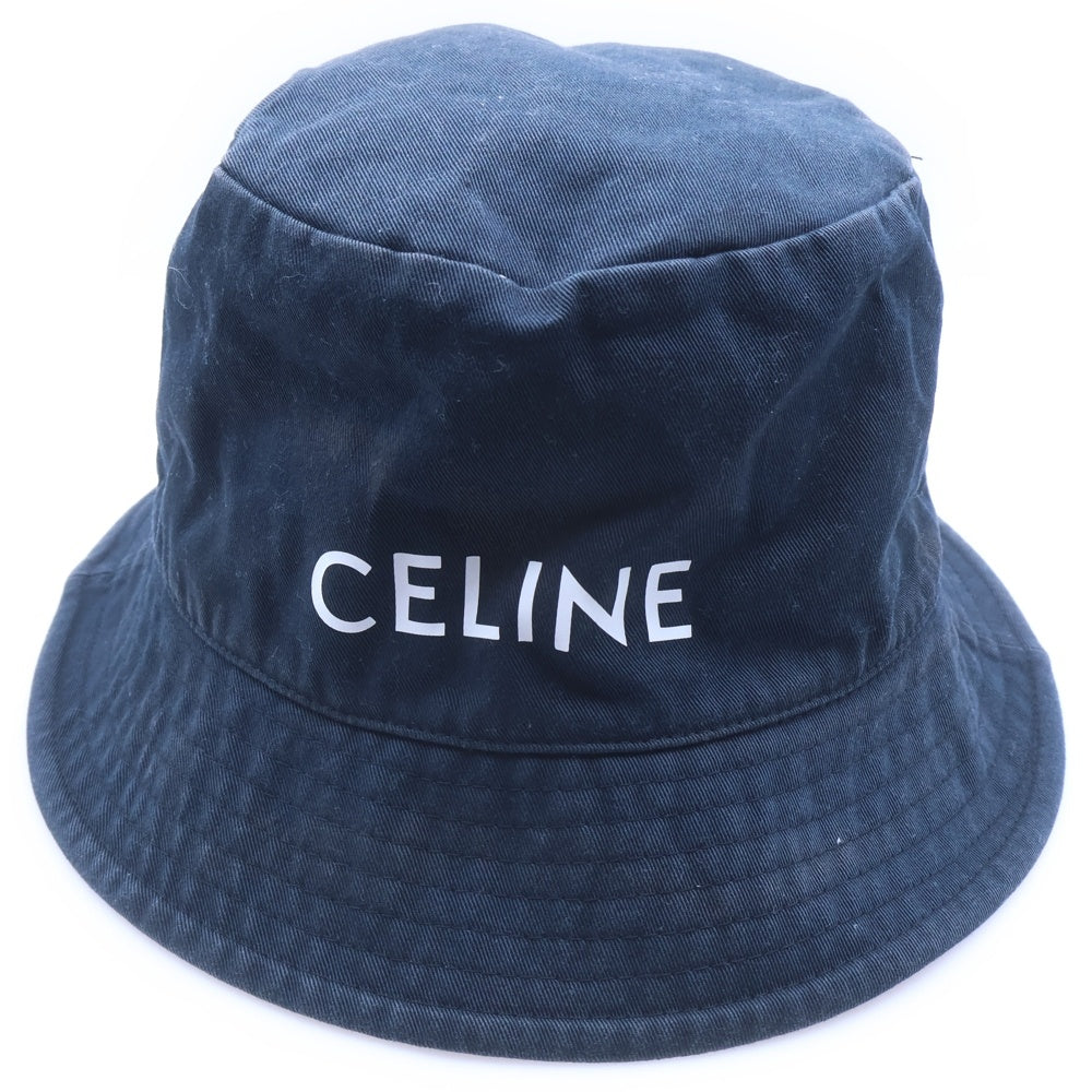 CELINE(セリーヌ) ロゴプリント バケットハット 帽子 ブラック 2AU5B968P