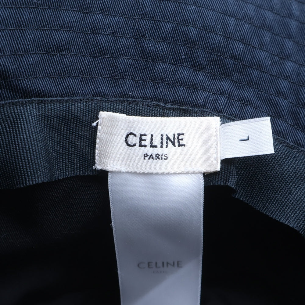 CELINE(セリーヌ) ロゴプリント バケットハット 帽子 ブラック 2AU5B968P