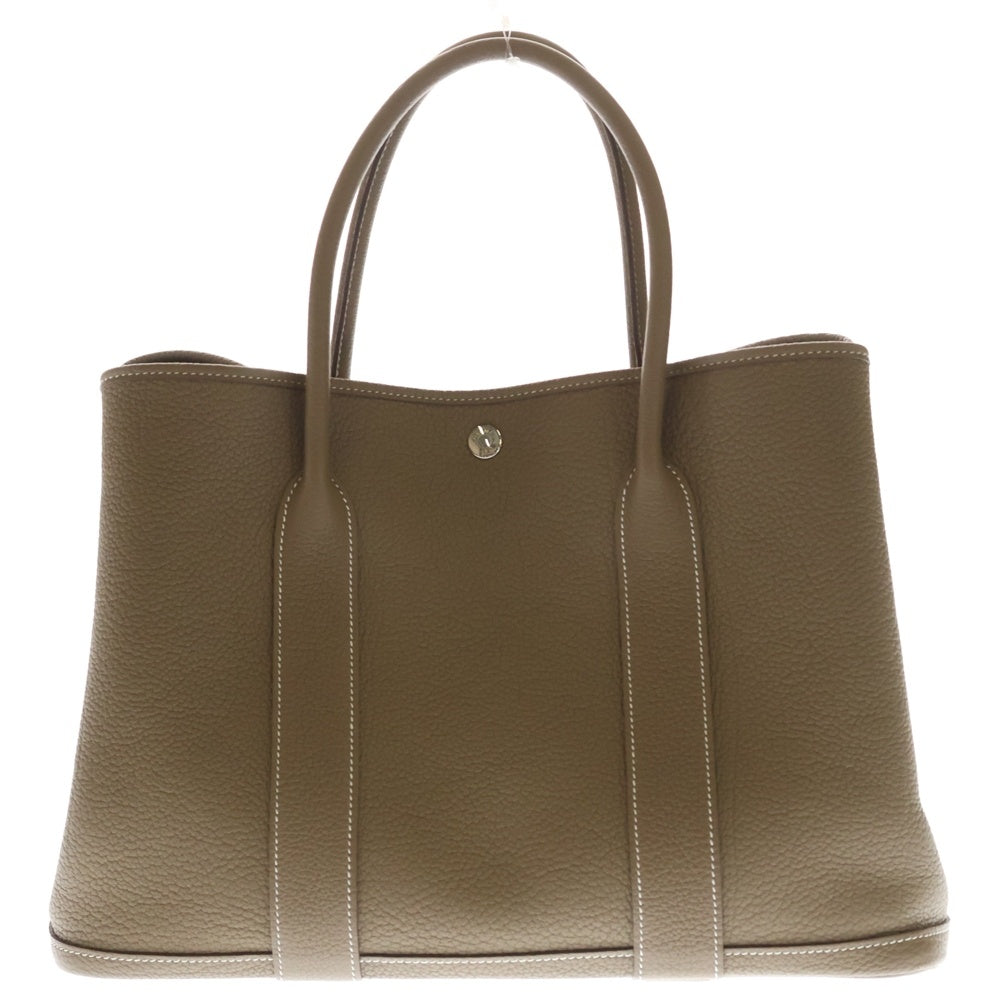 HERMES(エルメス) ガーデンパーティTPM エトゥープ ネゴンダ ハンドバッグ トートバッグ シルバー金具 Z刻印 レディース