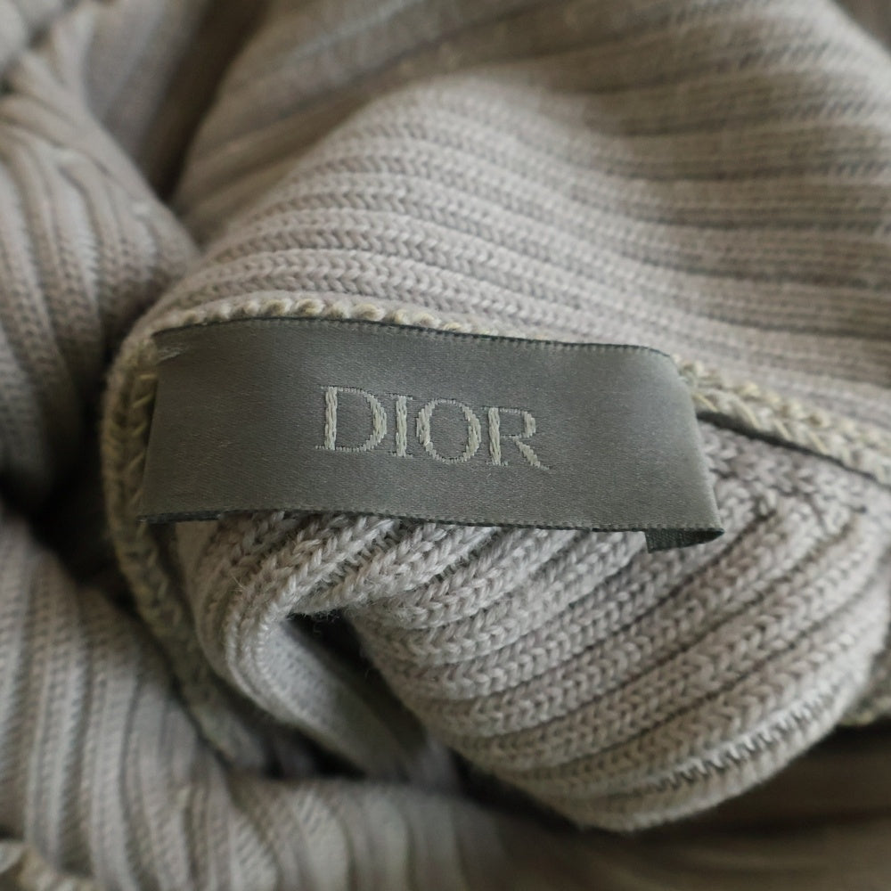 Christian Dior(クリスチャンディオール) ラバーロゴ リブ 長袖ニット セーター グレー 023M659AT089