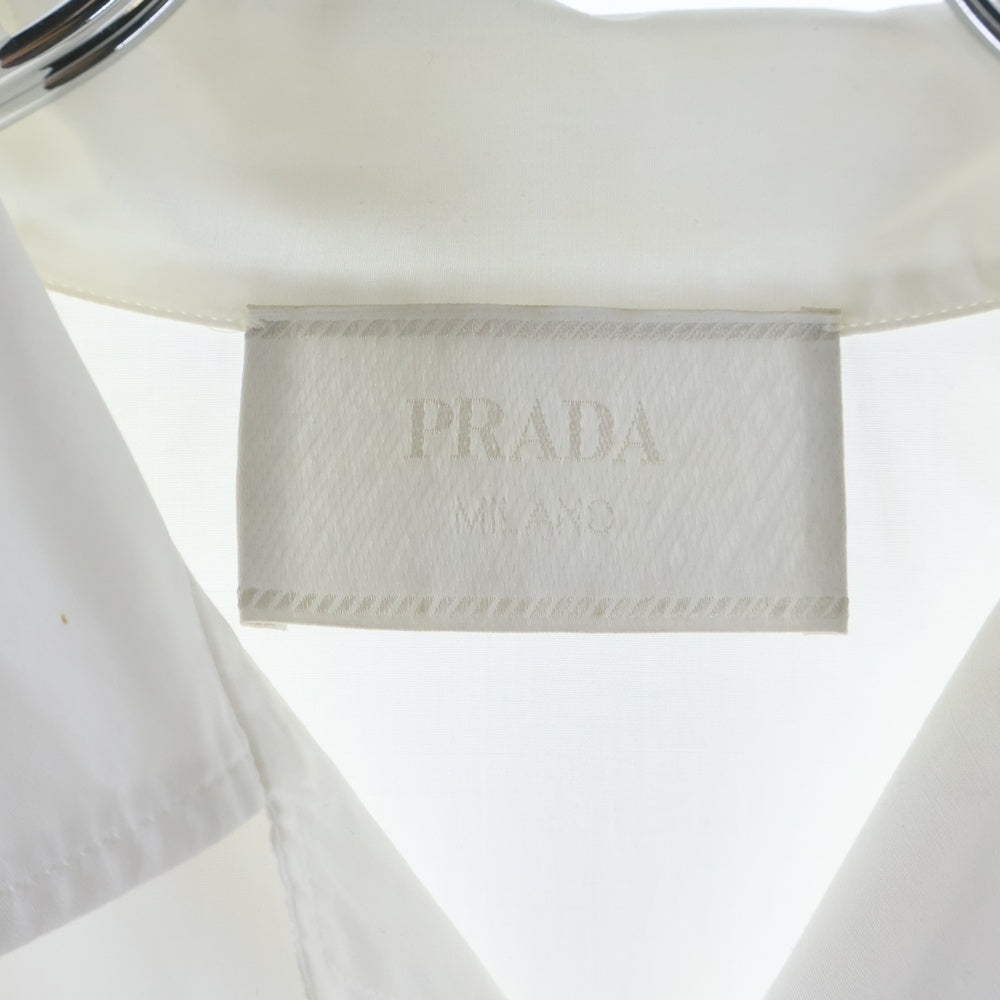 PRADA(プラダ) フラワー バックトライアングル プリント 半袖シャツ ホワイト