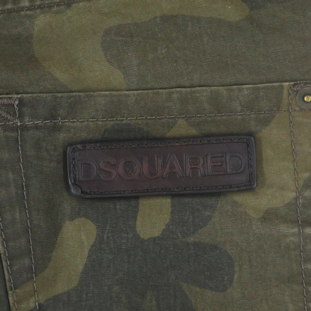 DSQUARED2(ディースクエアード) カモフラ 迷彩総柄 チノパンツ カーキ