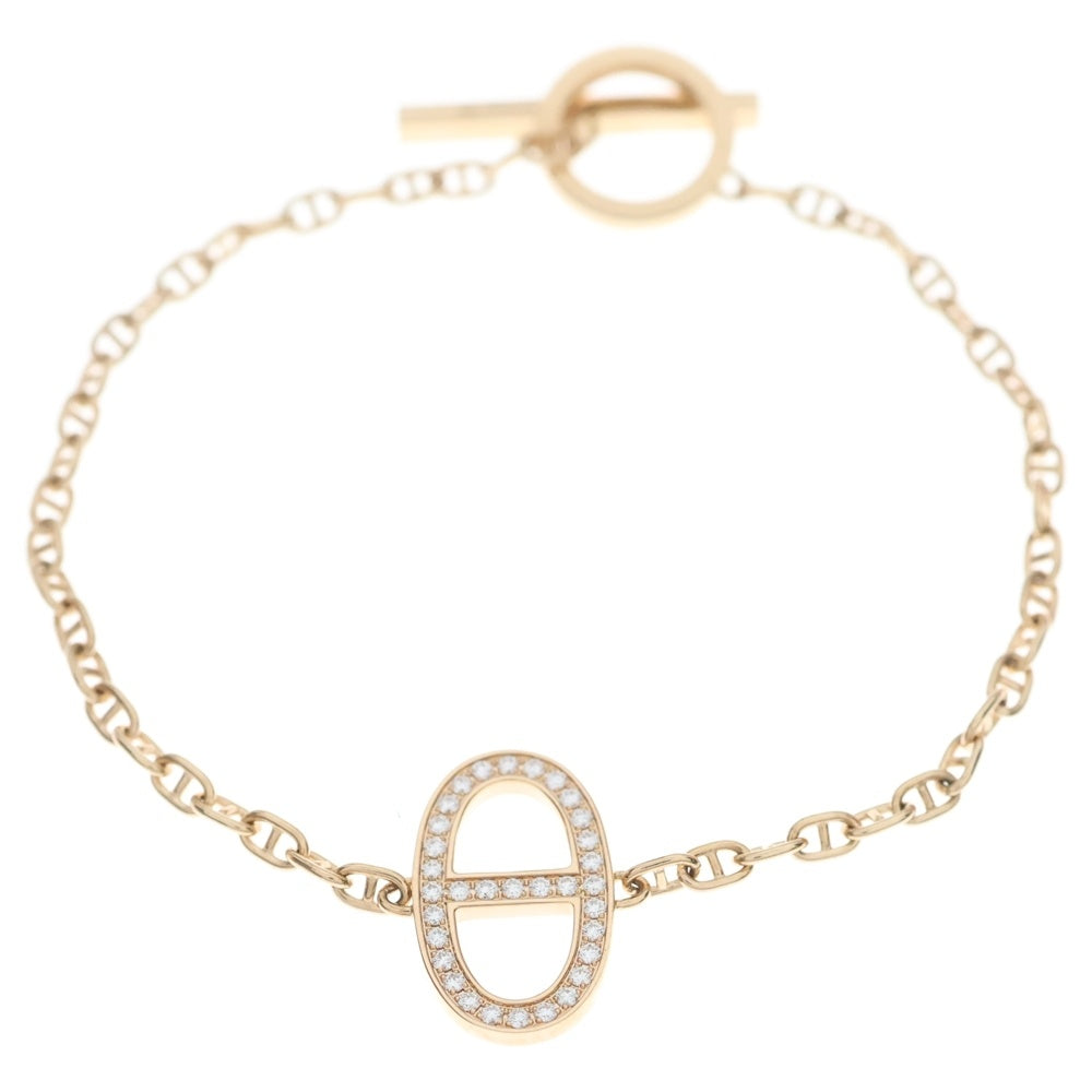 HERMES(エルメス) シェーヌダンクル コントゥール ブレスレット ピンクゴールド チェーン 750PG 5.3g レディース