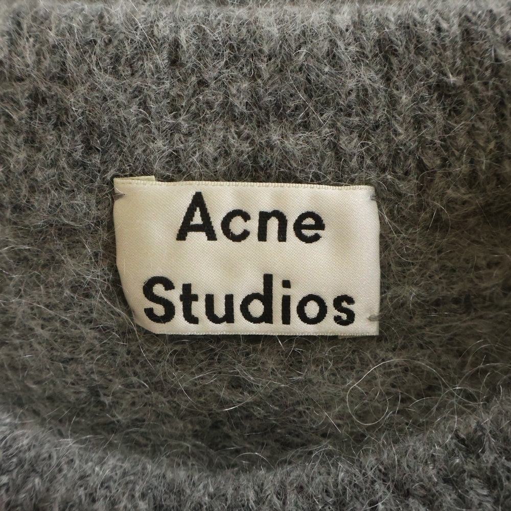Acne Studios(アクネ ストゥディオズ) モヘア混 クルーネック プルオーバー 長袖ニット セーター グレー レディース