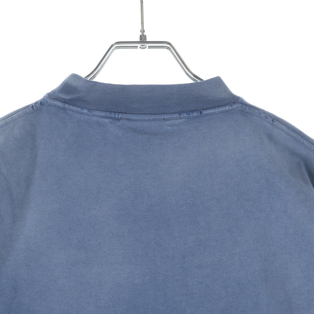 BALENCIAGA(バレンシアガ) 24SS Paris Moon Oversized TeeVintage ヴィンテージ 加工 ロゴ オーバーサイズ パリ 半袖Tシャツ ブルー 739028