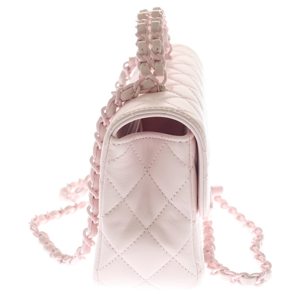 CHANEL(シャネル) マトラッセ チェーンショルダーバッグ ミニバッグ ライトピンク ラムスキン AS5243 ピンク金具 レディース
