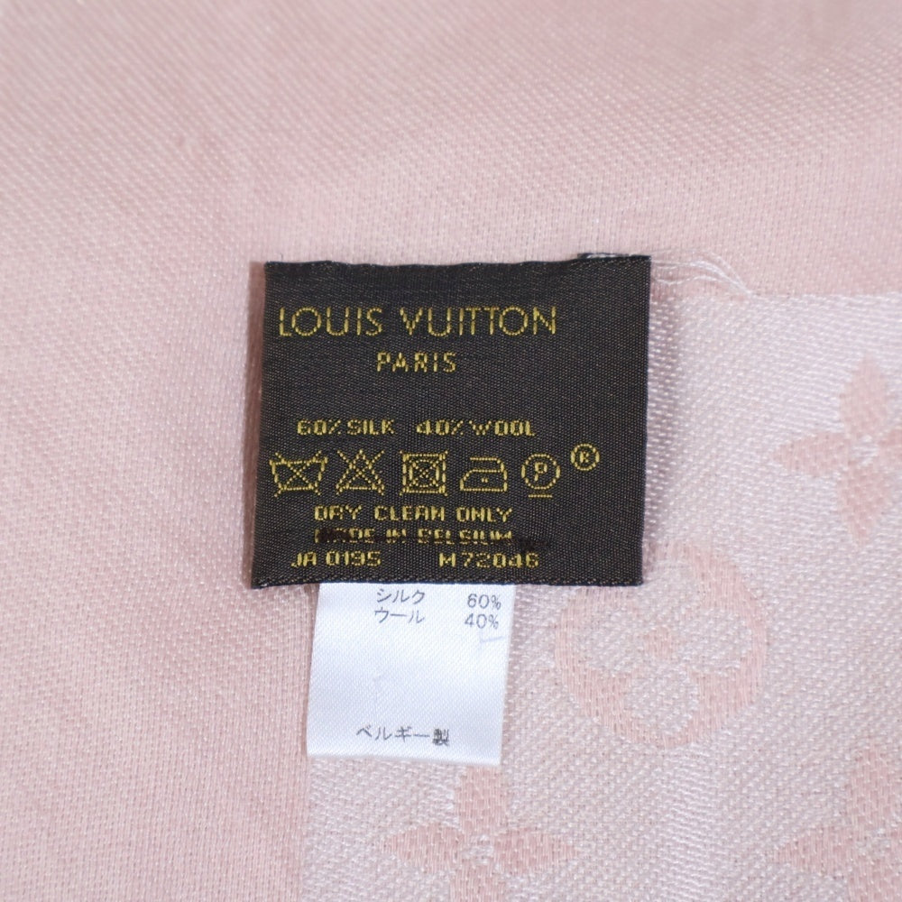 LOUIS VUITTON(ルイヴィトン) ショール モノグラム 大判 シルク スカーフ ストール ピンク M74441 レディース