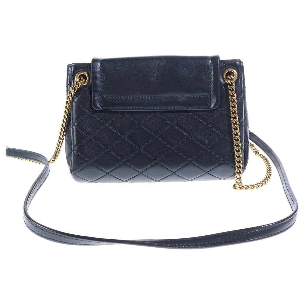 SAINT LAURENT PARIS(サンローランパリ) ノリータ チェーンショルダーバッグ ハンドバッグ ブラック レザー 672738 ゴールド金具 レディース